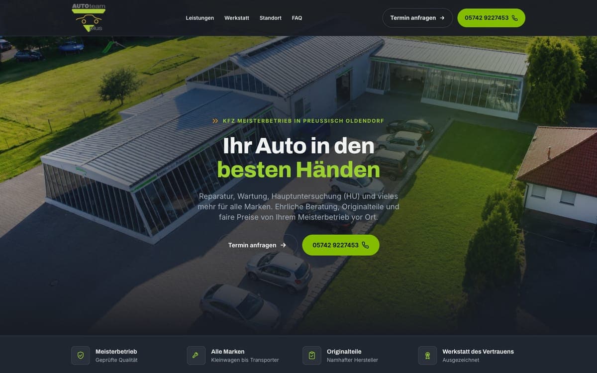 Screenshot der Website von AUTOteam Mattlage